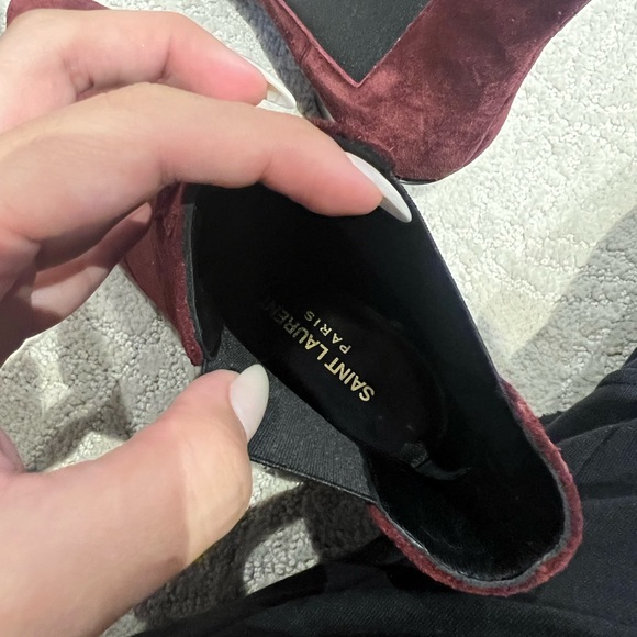 Saint Laurent Ysl Chelsea booties maroon size 37 - Picture 4 of 6